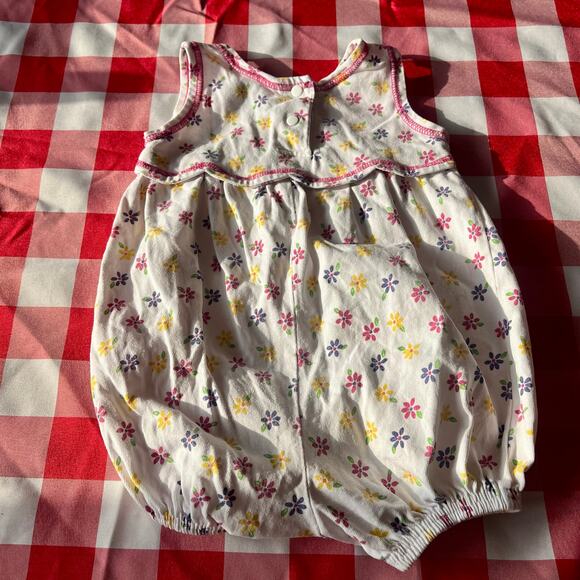 Vintage 90s Y2K Honors Baby Romper 12 mo Floral PLAY Condition - Picture 4 of 6